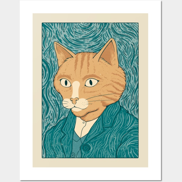 Cat Gogh Wall Art by thiagocorrea